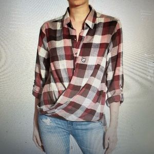 Blanknyc faux wrap front top